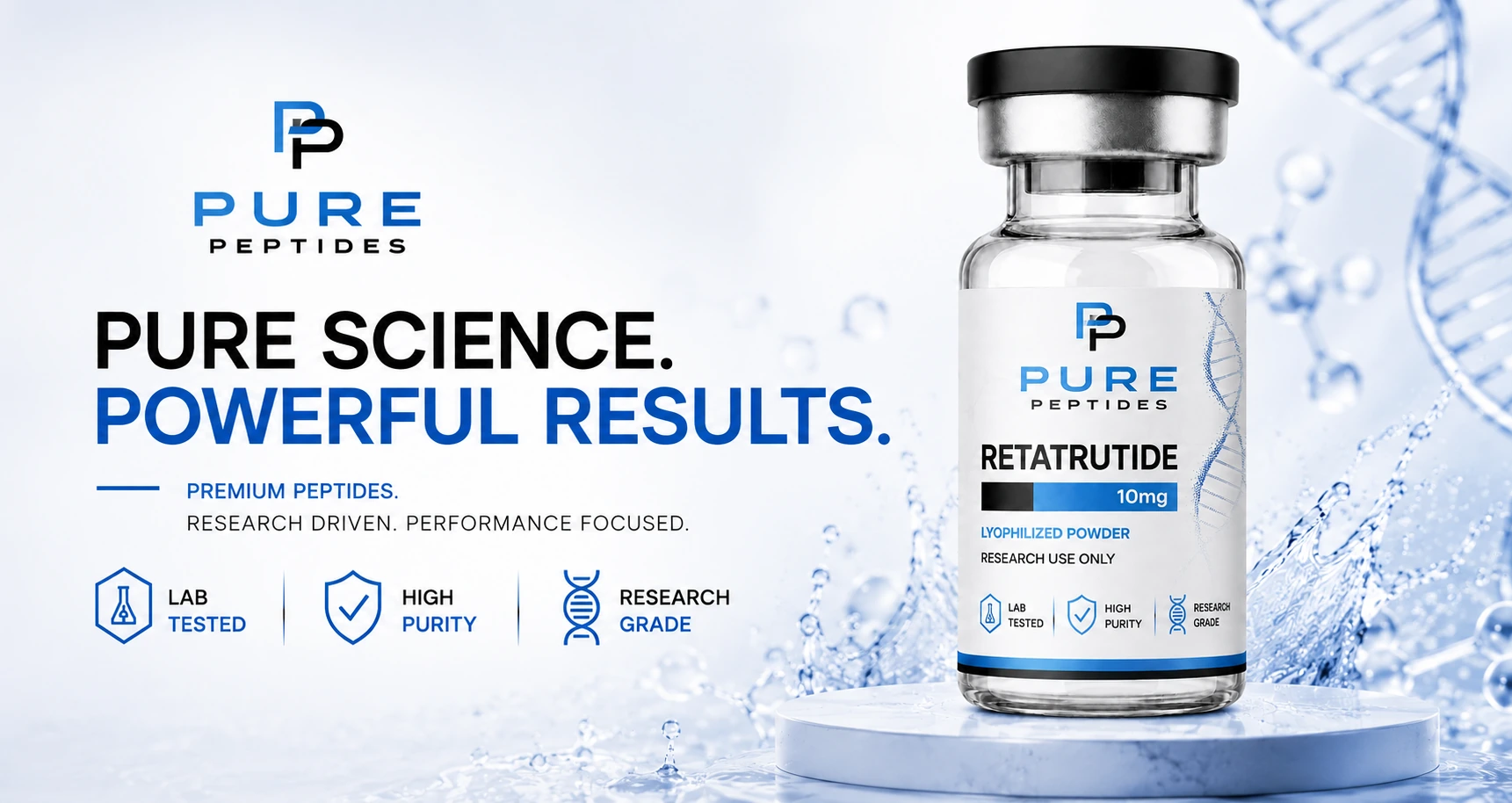Pure Peptides Australia — 99%+ purity, HPLC-MS verified research peptides, dispatched same day from Australia